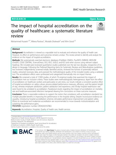 The impact of hospital accreditation on the quality of … - balustradellc