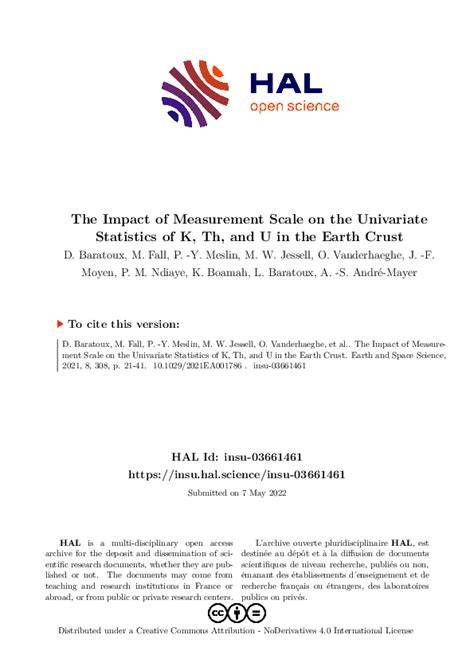The Impact of Measurement Scale on the Univariate Statistics of K, Th ... - raincitystudios.com