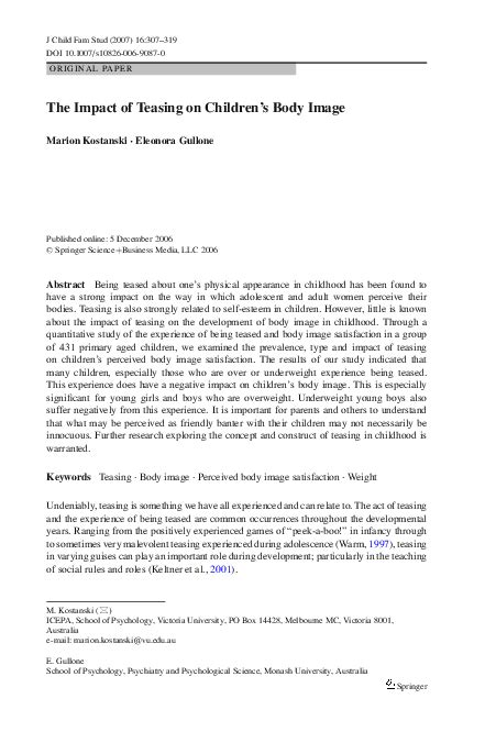 The Impact of Teasing on Children's Self-Esteem - balustradellc