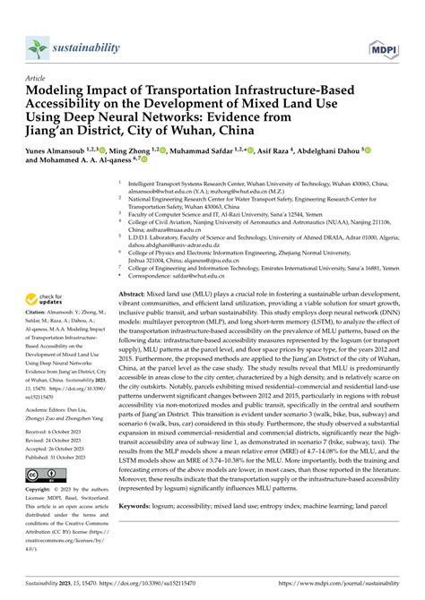The Impact of the Accessibility of Transportation Infrastructure on the ... - wintechmobiles.com