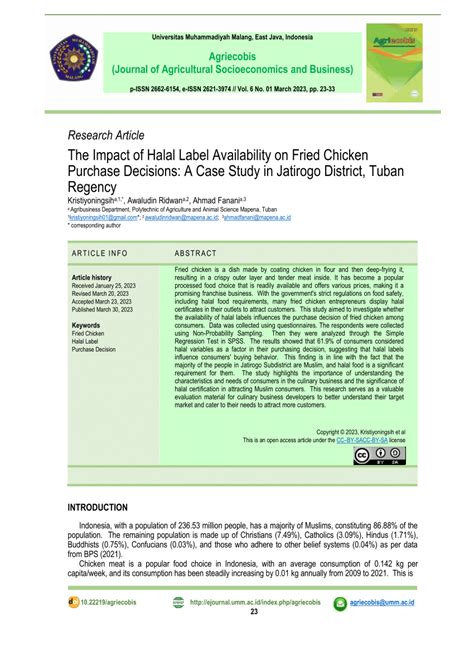The Impact of The Halal Label on The Welfare of Micro Small-Medium ... - balustradellc