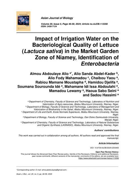 The Impact of Water Quality on the Production of Lettuce ( - raincitystudios.com