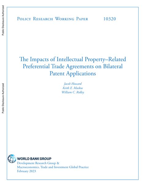 The Impacts of Intellectual‐Property Related Preferential Trade ... - balustradellc