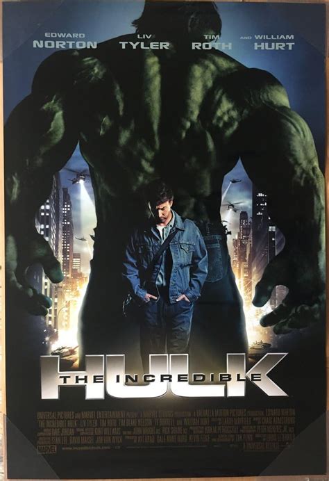 THE INCREDIBLE HULK Original MOVIE POSTER DS 27x40 …