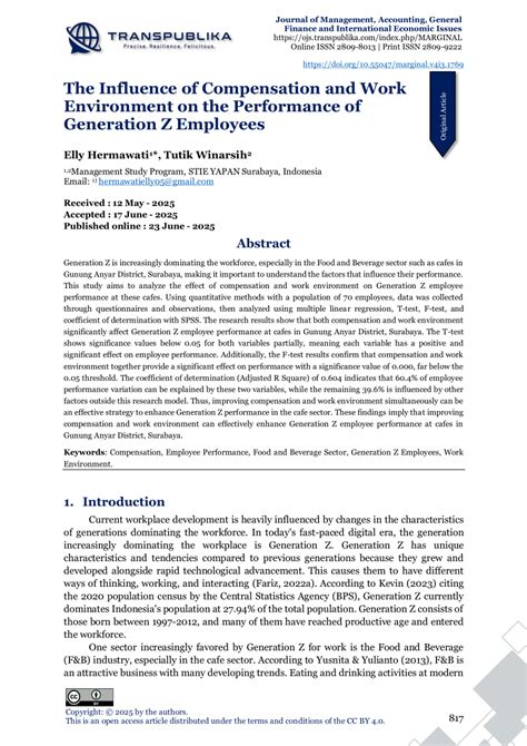 THE INFLUENCE OF COMPENSATION AND OCCUPATIONAL … - balustradellc