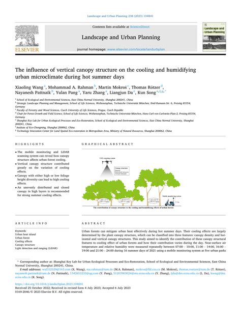 The influence of vertical canopy structure on the cooling and ... - raincitystudios.com