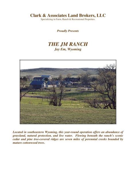 THE JM RANCH - Clark & Associates Land Brokers, LLC