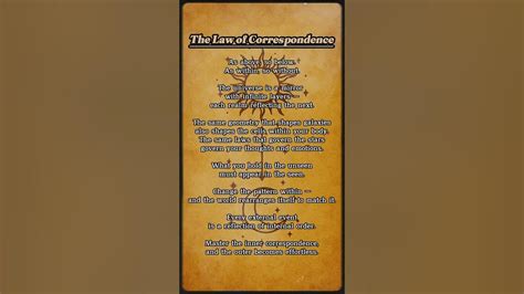 The Law of Correspondence: As Within, So Without - balustradellc