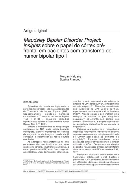 The Maudsley Bipolar Disorder Project: insights into the role of the ... - wintechmobiles.com