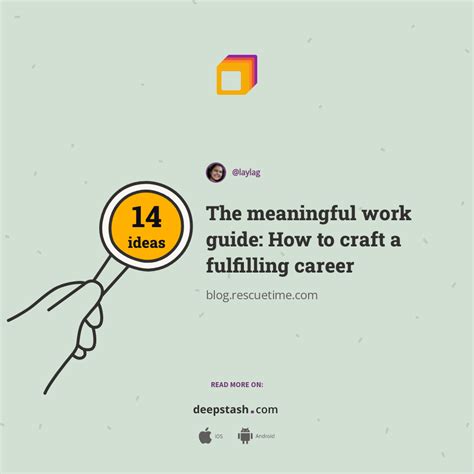 The meaningful work guide: How to craft a fulfilling career - RescueTime - balustradellc