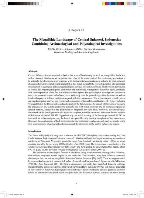 The Megalithic Landscape of Central Sulawesi, Indonesia: Combining ... - wintechmobiles.com