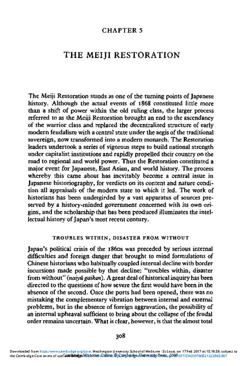 The Meiji Restoration (Chapter 5) - The Cambridge … - wintechmobiles.com