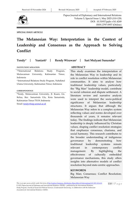 The Melanesian Way: Interpretation in the Context of Leadership and ... - wintechmobiles.com