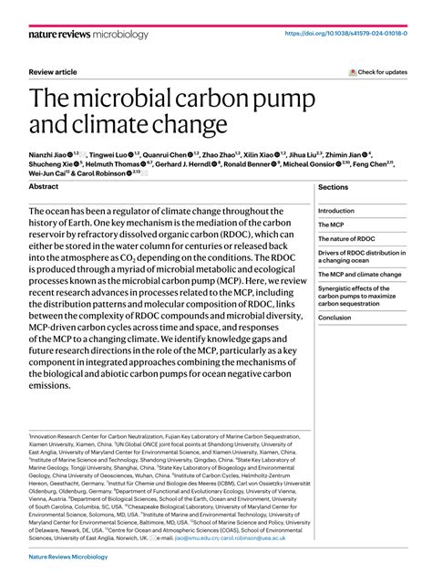 The microbial carbon pump and climate change - Nature - raincitystudios.com
