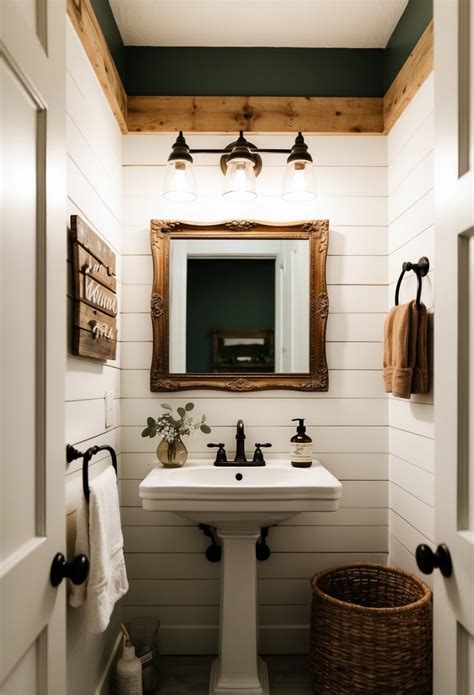 The Most Beautiful Farmhouse Powder Room Ideas - balustradellc