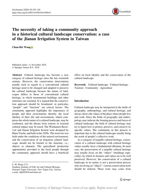 The necessity of taking a community approach in a historical cultural ... - wintechmobiles.com