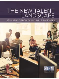 THE NEW TALENT LANDSCAPE - Society for Human …