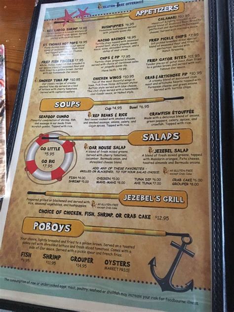 THE OAR HOUSE, Pensacola - Menu, Prices