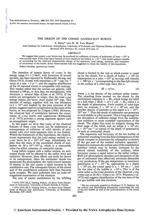 The origin of cosmic gamma-ray bursts - new Soviet results - muktibox.com