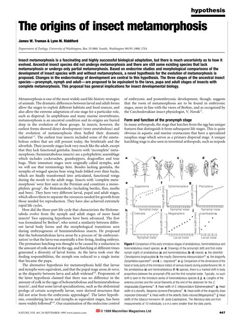 The origins of insect metamorphosis - Nature - muktibox.com