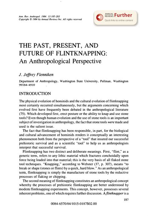 The Past, Present, and Future of Flintknapping: An Anthropological ... - wintechmobiles.com