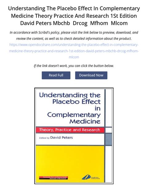 The Placebo Effect in Complementary and Alternative … - balustradellc
