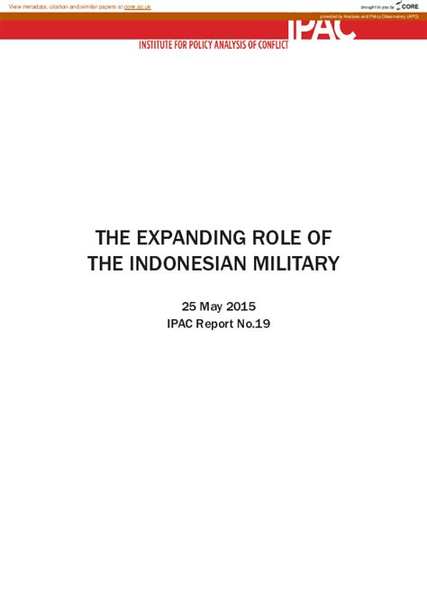 The Political Role of the Indonesian Military: - JSTOR - wintechmobiles.com