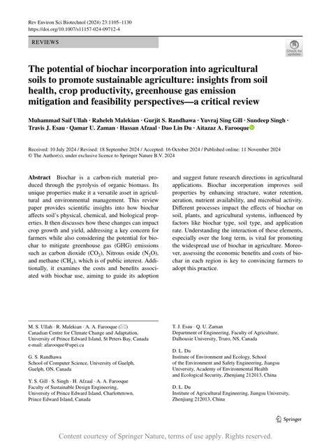 The potential of biochar incorporation into agricultural soils to ... - raincitystudios.com