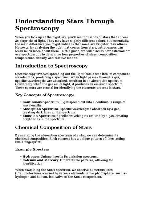 The Power of Spectroscopy in Understanding Stars - wintechmobiles.com