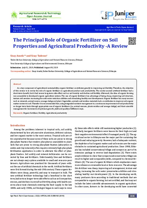 The Principal Role of Organic Fertilizer on Soil … - raincitystudios.com