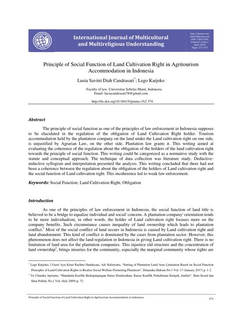 The Principle of Social Function of Land Cultivation … - balustradellc