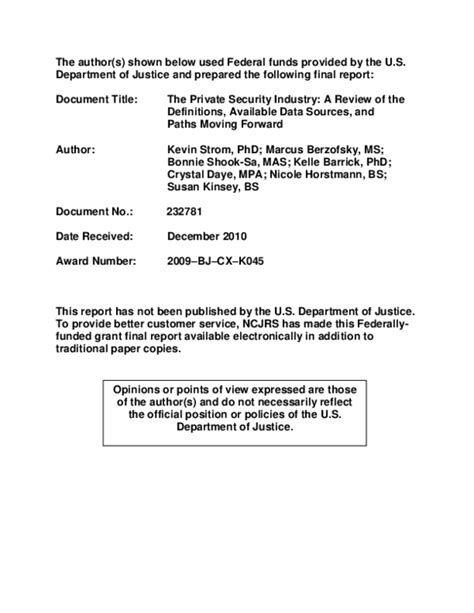 The Private Security Industry: A Review of the Definitions, Available ... - balustradellc