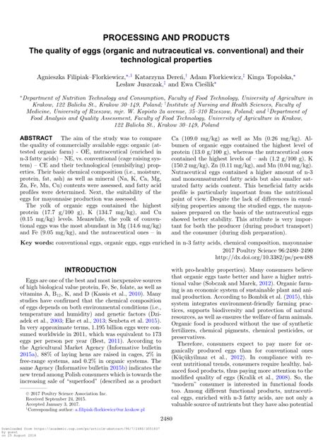The quality of eggs (organic and nutraceutical vs ... - PubMed - muktibox.com