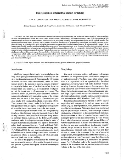 The recognition of terrestrial impact structures - CGS - wintechmobiles.com