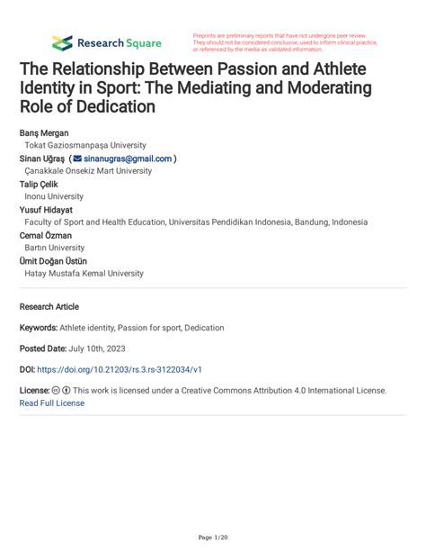 The relationship between passion and athlete identity in sport: the ... - balustradellc
