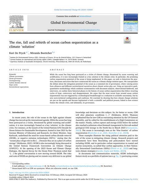 The rise, fall and rebirth of ocean carbon ... - ScienceDirect - raincitystudios.com
