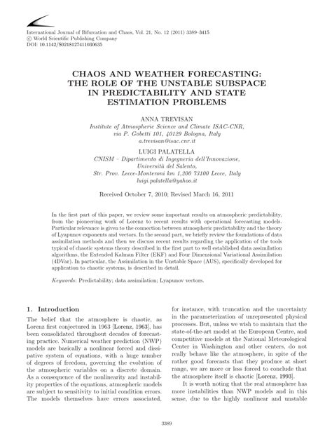 The Role of Chaos Theory in Weather Forecasting - wintechmobiles.com