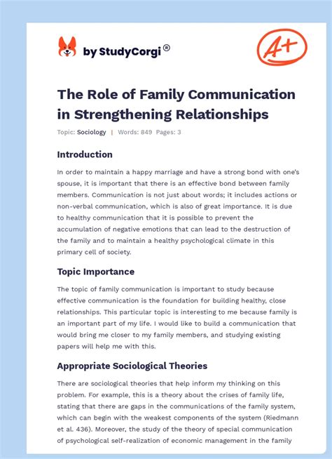 The Role of Communication in Strengthening Family … - balustradellc