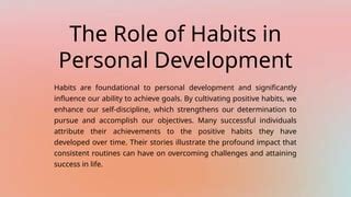 The Role of Habits in Cultivating Self-Discipline - balustradellc