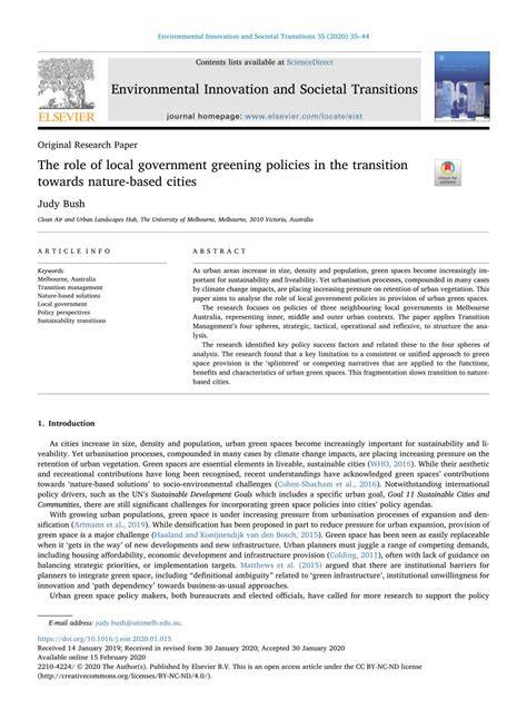 The role of local government greening policies in the transition ... - raincitystudios.com