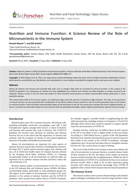 The Role of Micronutrients in Immune Function and Inflammation - muktibox.com