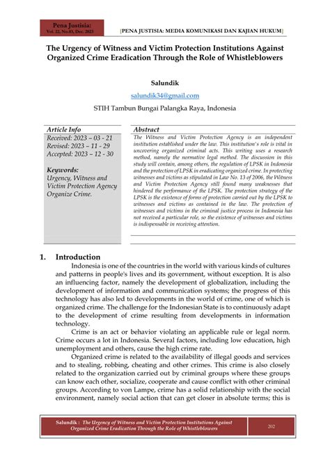 The Role of Witness and Victim Protection Institutions in Fulfilling ... - balustradellc