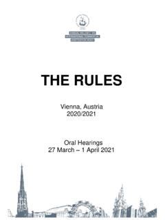 THE RULES - Vis Moot