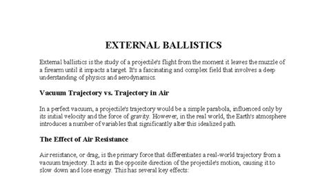 The Science of Ballistics: Understanding the Dynamics of Projectile Fl - wintechmobiles.com