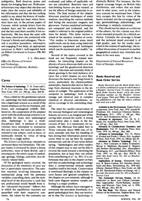 The Science of speleology / edited by T. D. Ford and C. H. D ... - wintechmobiles.com