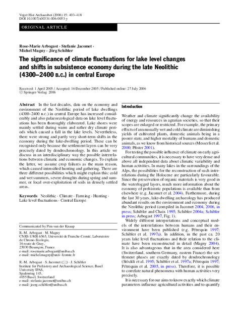 The significance of climate fluctuations for lake level changes and ... - wintechmobiles.com