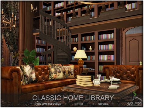 The Sims Resource | Classic Home Library (CC only TSR!) - balustradellc