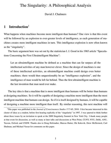 The Singularity: A Philosophical Analysis - David Chalmers - balustradellc