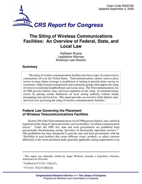 The Siting of Wireless Communications Facilities: An Overview of ... - balustradellc