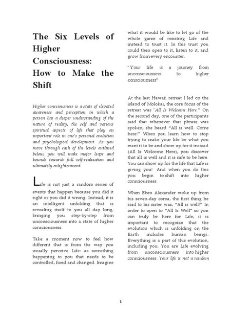 The Six Levels Of Higher Consciousness: How To … - balustradellc